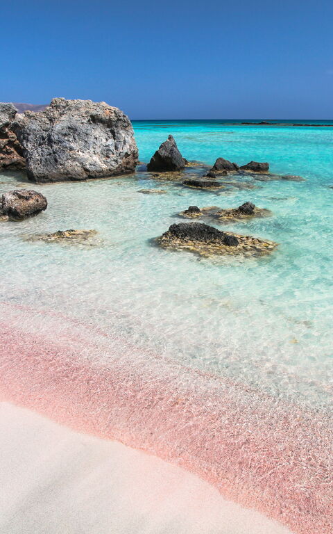 Hvid sandstrand på Kreta