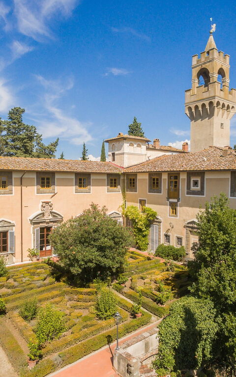 Montegufoni: Udendørs, Udvendige, Visninger