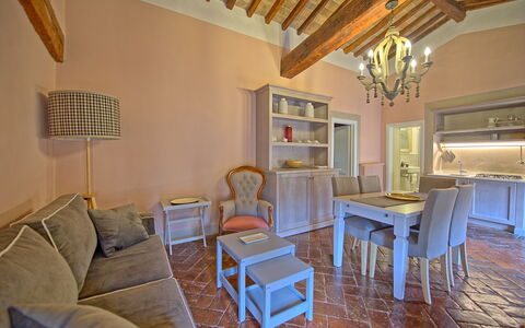 Feriebolig Montegufoni 18: Frokostlokale, Køkken, Stue