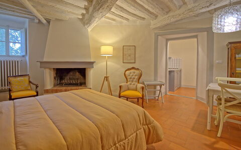 Feriebolig Camino: Frokostlokale, soveværelse, Stue