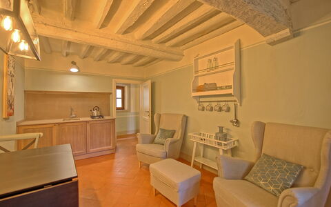 Feriebolig Montegufoni 10: Frokostlokale, Køkken, Stue