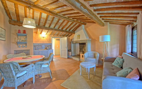 Feriebolig Montegufoni 11: Frokostlokale, Køkken, Stue