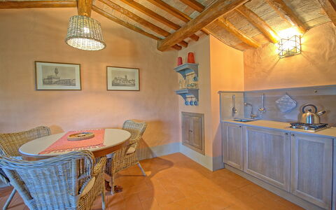 Feriebolig Montegufoni 11: Frokostlokale, Køkken, Stue