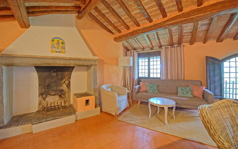 Feriebolig Montegufoni 11: Frokostlokale, Køkken, Stue