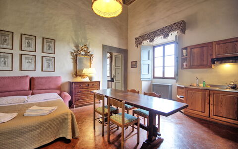 Feriebolig Fattoressa: Frokostlokale, Køkken, Stue