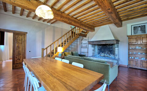 Feriebolig Villa Acciaioli: Frokostlokale, Stue