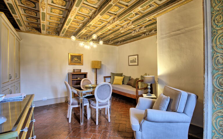 Feriebolig Cappella: Frokostlokale, Køkken, Stue