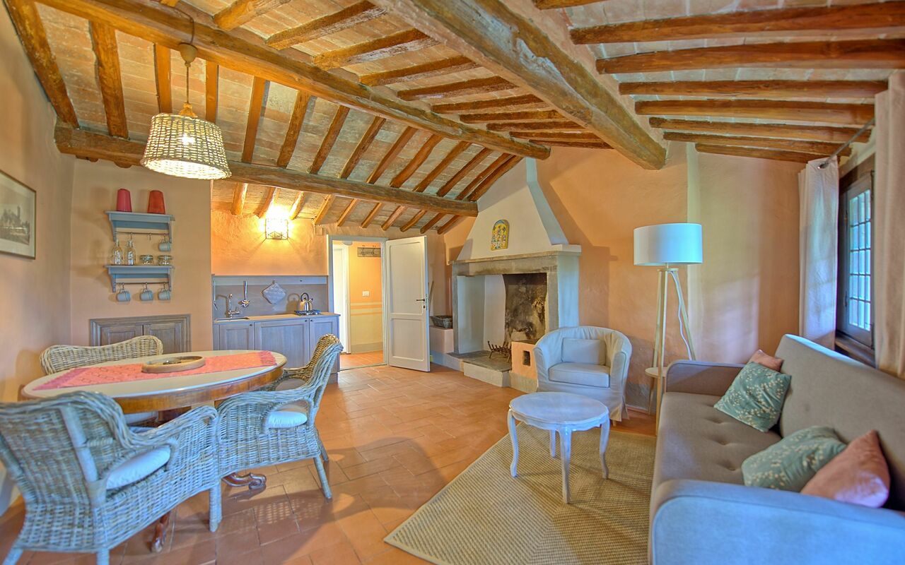 Feriebolig Montegufoni 11: Frokostlokale, Køkken, Stue