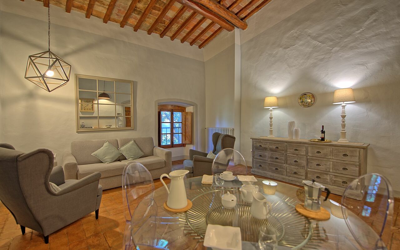 Feriebolig Montegufoni 17: Frokostlokale, Køkken, Stue