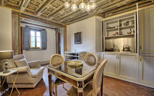 Feriebolig Cappella: Frokostlokale, Køkken, Stue