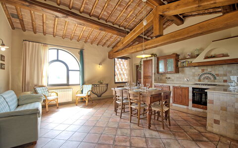 Feriebolig Glicini 3: Frokostlokale, Køkken, Stue