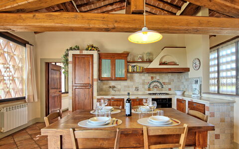 Feriebolig Glicini 3: Frokostlokale, Køkken, Stue