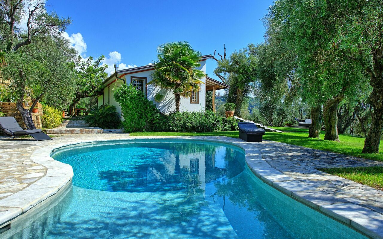 Villa Oliveta: pool, Sommer