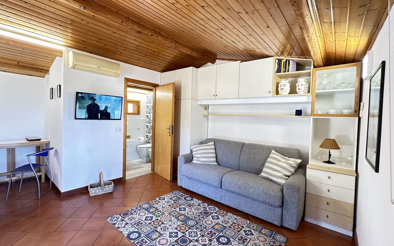 Feriebolig Castellammare 1: Køkken, Stue