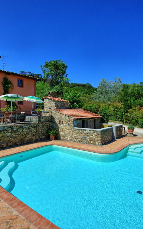 Casa Scopeti: Have, pool, Udvendige