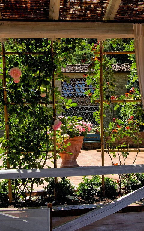 Villa Petrognano: Altan / terrasse / gårdhave, Have