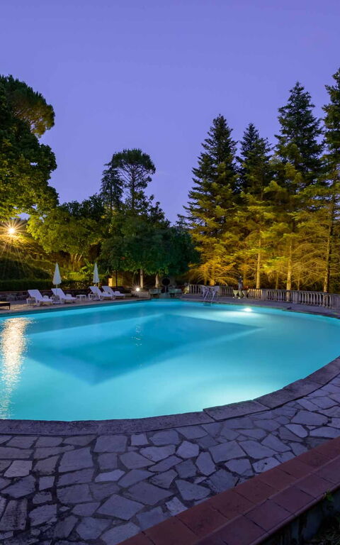 Villa Contessa: Have, pool, Udendørs