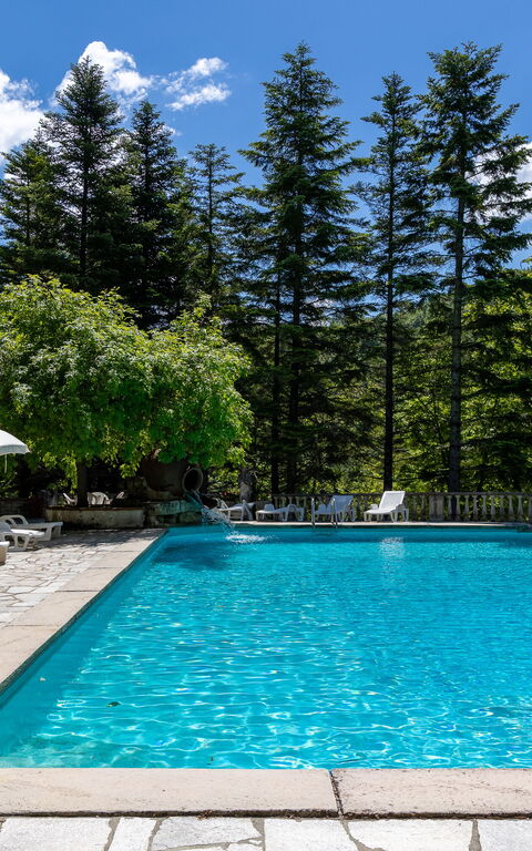 Villa Contessa: Have, pool, Udendørs
