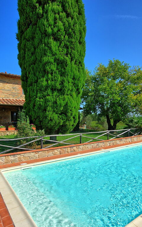 Il Frantoio: Have, pool, Udvendige