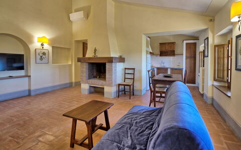 Feriebolig Fornacino 3: Køkken, Stue