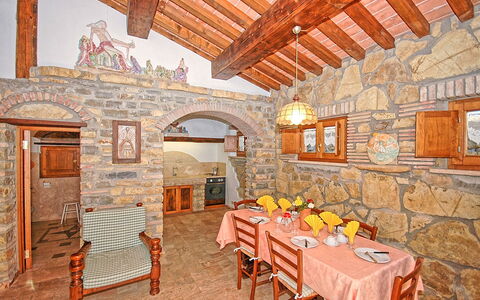 Feriebolig Adamo Ed Eva: Frokostlokale, Køkken, Stue