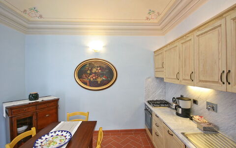 Feriebolig Dante 2: Frokostlokale, Køkken, Stue