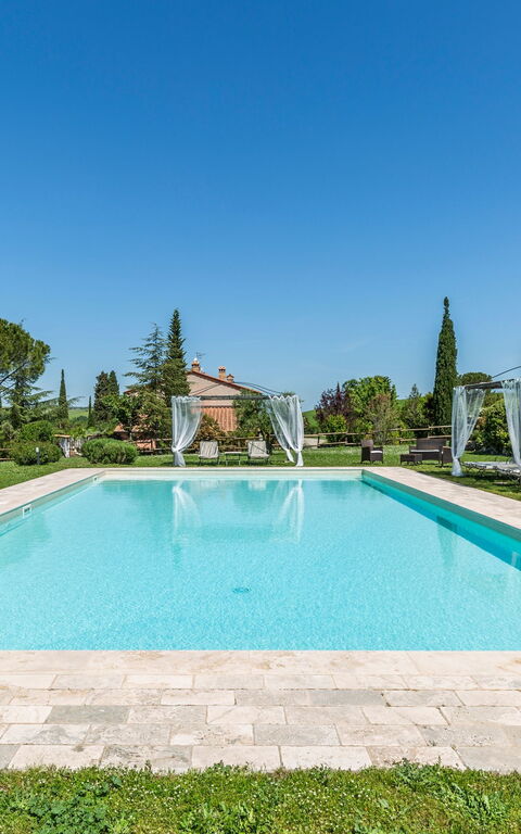 Villa Castiglione: pool, Udendørs