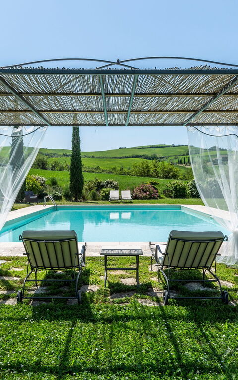 Villa Castiglione: Have, pool, Udendørs