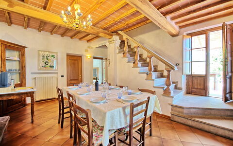 Feriebolig Fienile: Frokostlokale, Køkken, Stue