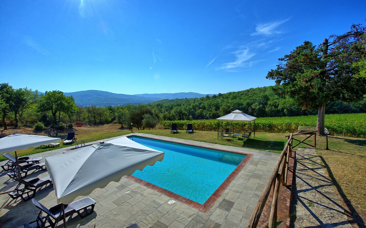 Casavecchia: pool, Sommer, Visninger