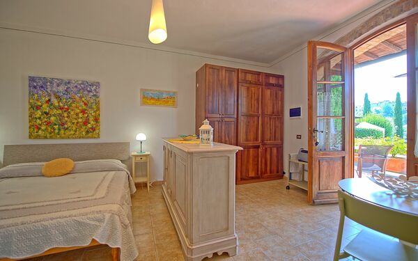 Feriebolig Ovile: Frokostlokale, Køkken, soveværelse, Stue