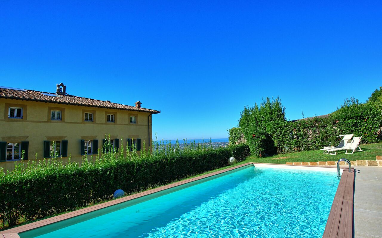 Villa Camaiore: Have, pool, Udendørs