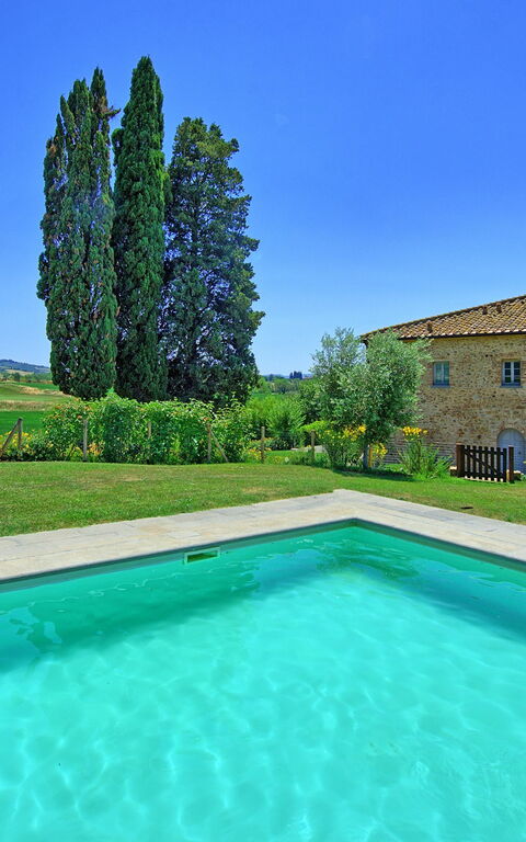 Casale La Valle - Castelfalfi: Have, pool, Sommer, Visninger