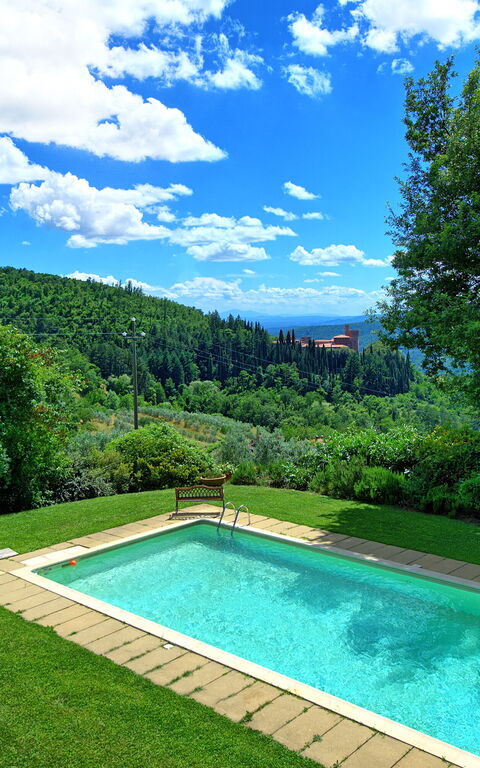 Villa Poggiolino: Have, pool, Udendørs