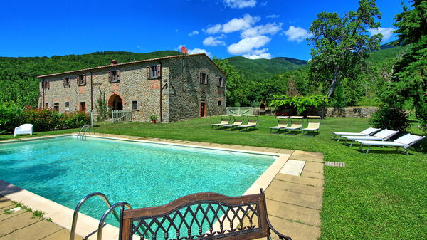 Villa Poggiolino: Have, pool, Udendørs, Udvendige