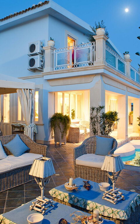 Villa Antares: Have, pool, Udendørs, Udvendige