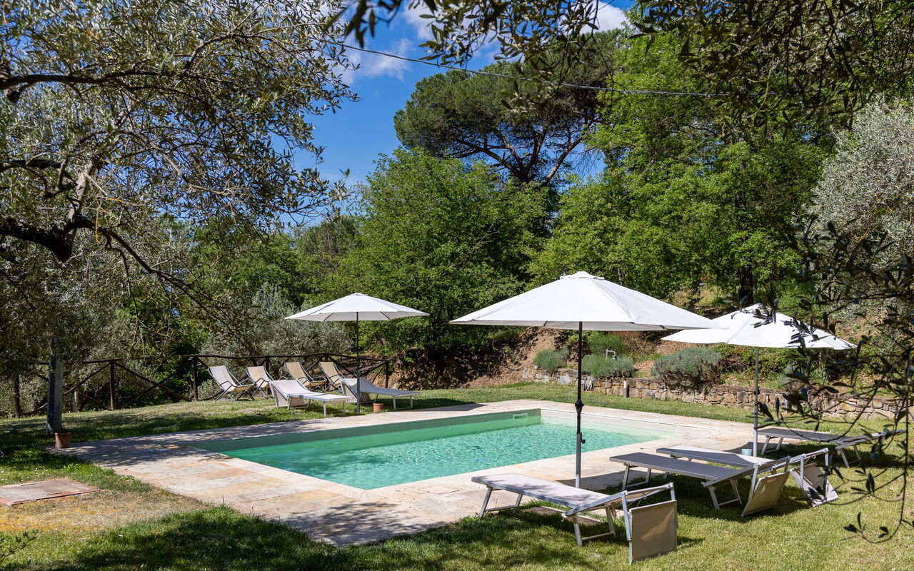 Villa Morandi: Have, pool, Udendørs