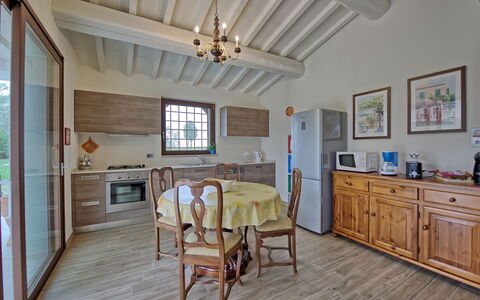 Feriebolig Fornace 1: Frokostlokale, Køkken, Stue