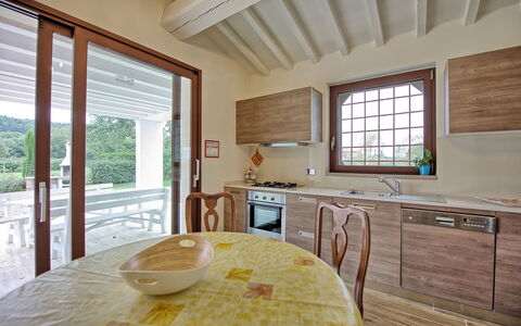 Feriebolig Fornace 1: Frokostlokale, Køkken, Stue