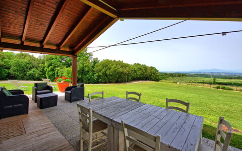 Feriebolig Marcello: Altan / terrasse / gårdhave, Sommer, Udendørs, Visninger