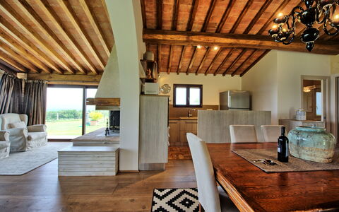 Feriebolig Marcello: Frokostlokale, Køkken, Stue