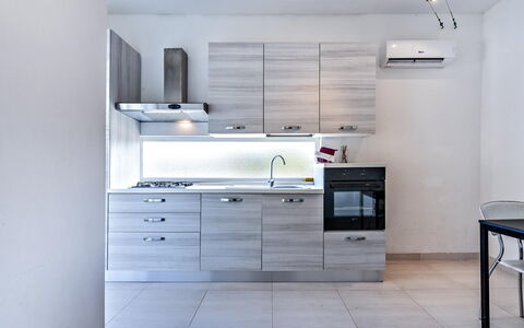 Feriebolig Cotriero Crystal: Frokostlokale, Køkken