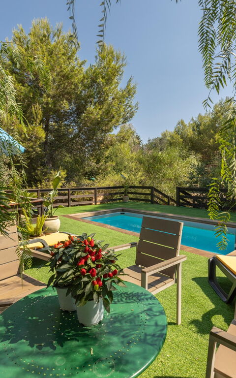 Villa Serena Maria: Have, pool, Udendørs, Udvendige