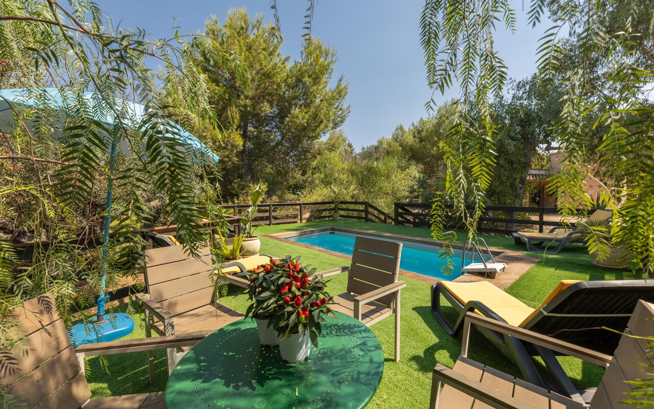 Villa Serena Maria: Have, pool, Udendørs, Udvendige