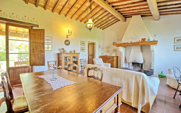 Villa Sarteano: Frokostlokale, Stue