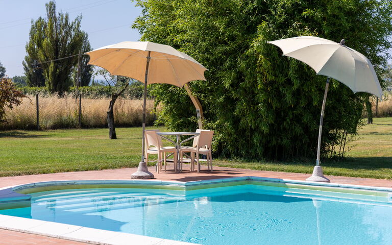 Villa Assisi: Have, pool, Udendørs, Udvendige