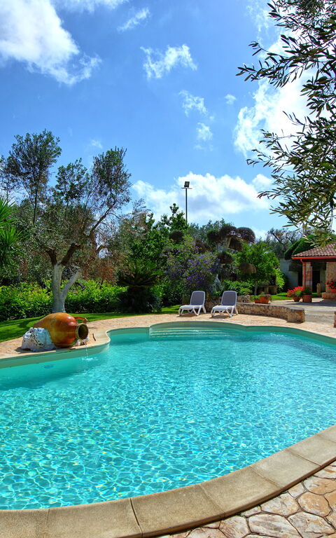 Lamia Santo Arcangelo: Have, pool, Udendørs