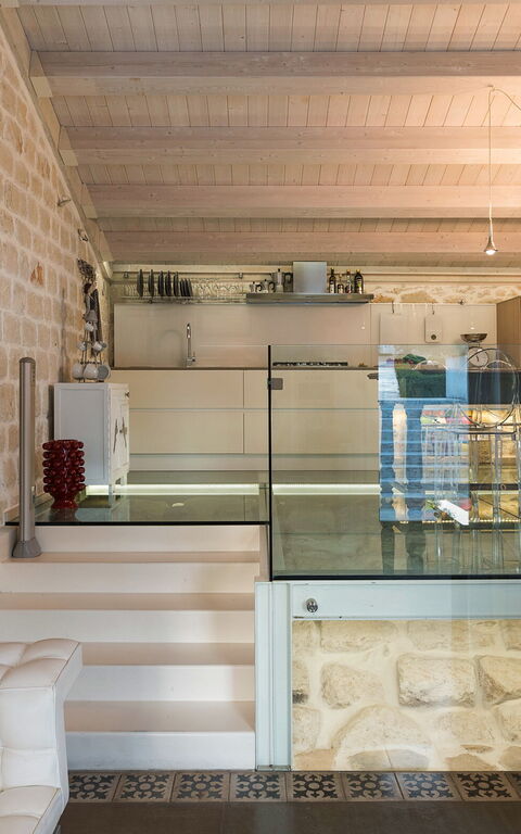 Villa Luna: Køkken, Stue