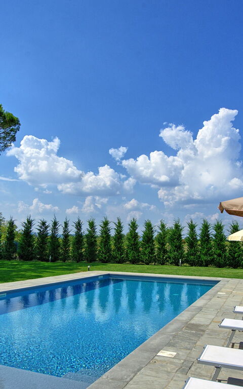 Villa Cangeli: Have, pool, Udendørs
