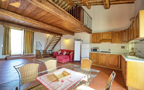 Feriebolig Fienile: Frokostlokale, Køkken, Stue